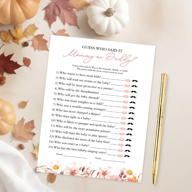 Wer sagte, es Fall Baby Duschspiel Einladung (Von Creator hochgeladen)