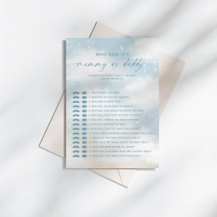 Wer sagte es Mama?   Daddy Baby Showcard Einladung