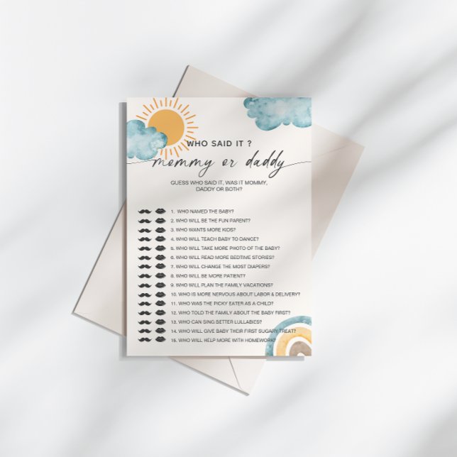 Wer sagte es Mama? | Daddy Baby Showspiel Einladung (Von Creator hochgeladen)