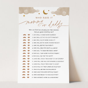 Wer sagte es Mama oder Daddy Baby Game Twinkle Sta