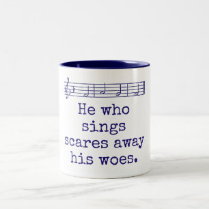 Wer Sängerin ist, dem geht es um sein Wohl - Musik Zweifarbige Tasse
