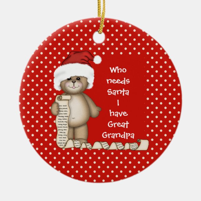 Wer Sankt. benötigt. Große Keramik Ornament (Vorne)