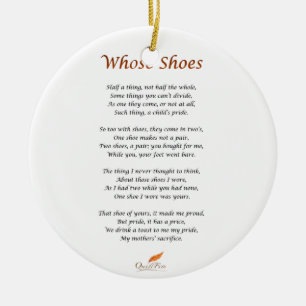 Wer Schuh-Gedicht Keramik Ornament