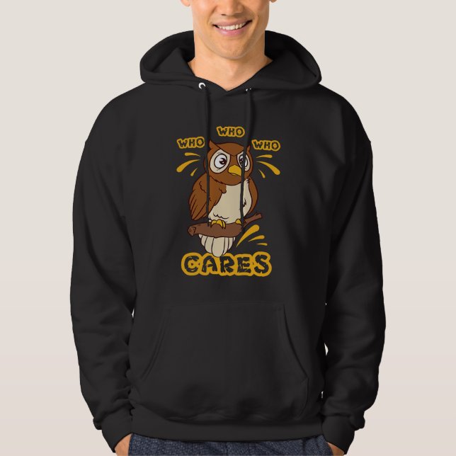 Wer sich kümmert, der Owl Hoodie (Vorderseite)