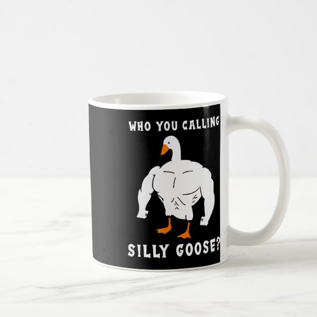 Wer Sie Albern Gans Funny Gym Meme nennen Kaffeetasse (Rechts)