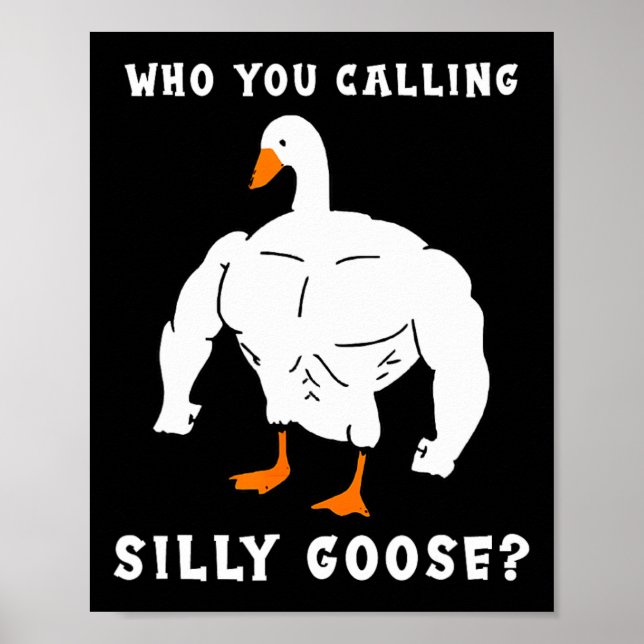 Wer Sie Albern Gans Funny Gym Meme nennen Poster (Vorne)