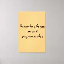Wer Sie sind Canvas Print