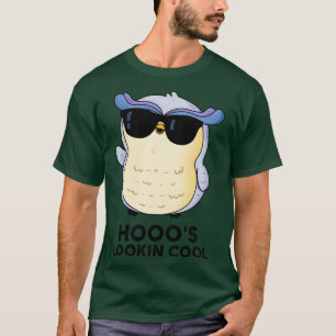 Wer sieht cool süße Eule Wortspiel aus T-Shirt