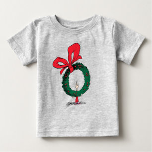 Wer späht durch den Weihnachtskranz Baby T-shirt