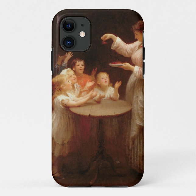 "Wer spricht zuerst?" (Öl auf Leinwand) Case-Mate iPhone Hülle (Rückseite)