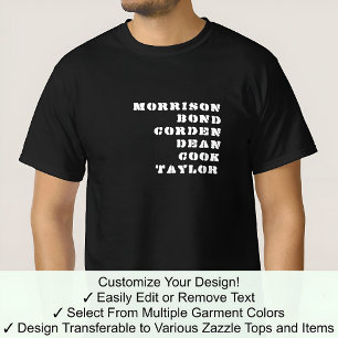 Wer teilt meinen Namen James Berühmte Berühmtheit T-Shirt