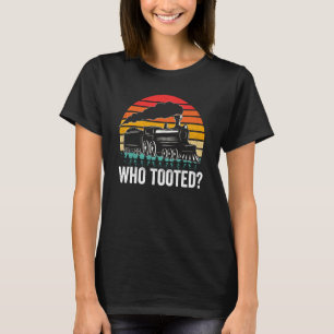 Wer tooted Zug Retro Sunset Railroad Leiter T-Shirt