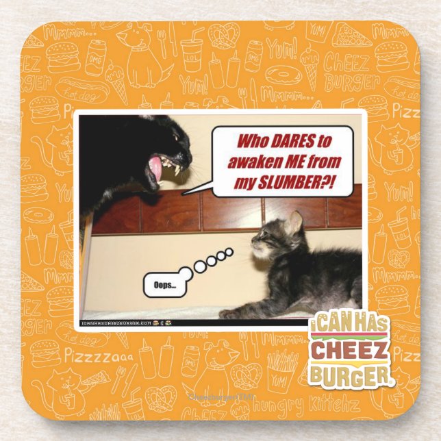 Wer traut sich wecken mich? getränkeuntersetzer (Vorderseite)