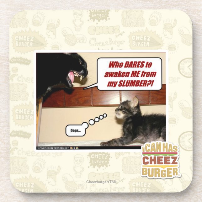 Wer traut sich wecken mich? untersetzer (Vorderseite)