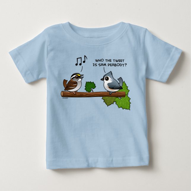 Wer Tweetete? Baby T-shirt (Vorderseite)