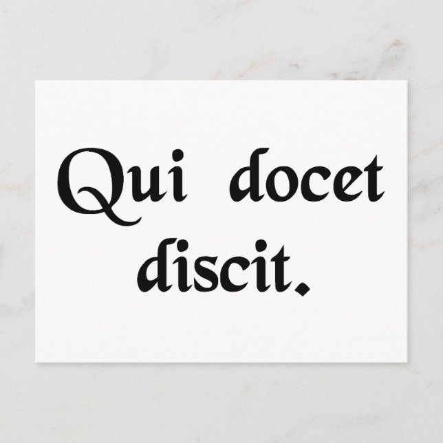 Wer unterrichtet, lernt. postkarte (Vorderseite)