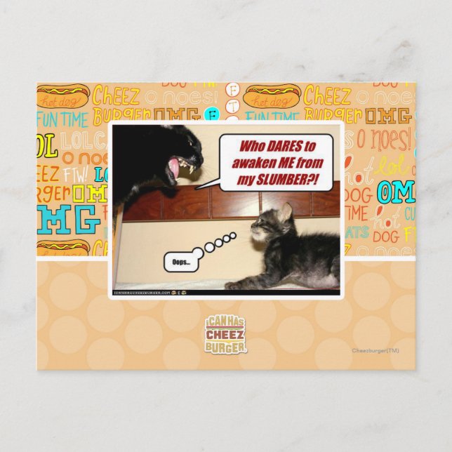 Wer wagt es, mich zu wecken? postkarte (Vorderseite)