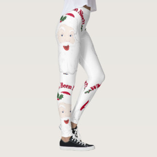 Wer war schön? Vintager Santa Santa Santa Santa Sa Leggings
