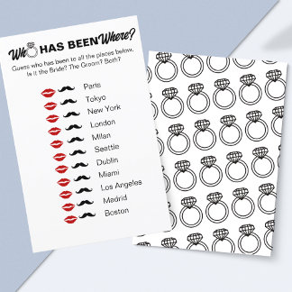 Wer war wo? Brautparty Travel Game