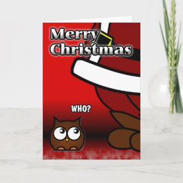 Wer? Weihnachtskarte Feiertagskarte