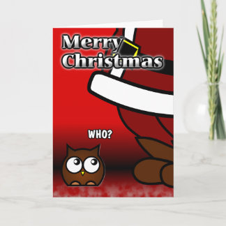 Wer? Weihnachtskarte Feiertagskarte