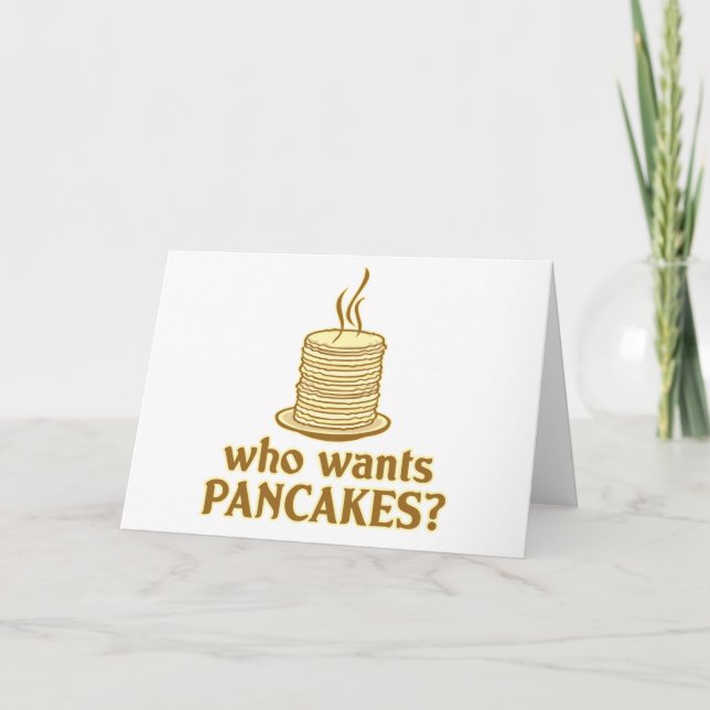 Wer will Pfannkuchen? Karte (Vorderseite)