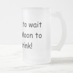 Wer will, um einen blauen Mond zu warten… Mattglas Bierglas