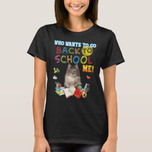 Wer Will zurück in die Schule gehen Ich norwegisch T-Shirt