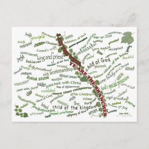 Wer Wir sind in Christus - 85 Namen gibt uns Gott Postkarte