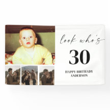 Wer wird 30 Geburtstagsfeier 4 Foto-Collage