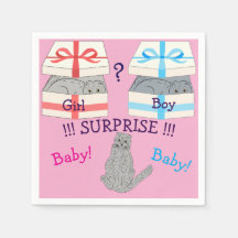 Wer wird geboren überraschen Baby Paper Napkin