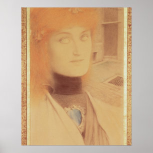 Wer wird mich liefern? (Farbstift auf Papier) Poster