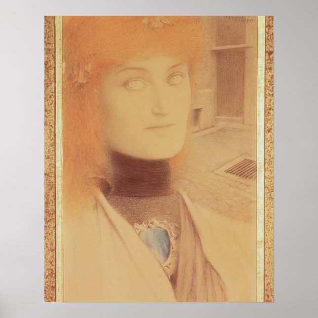 Wer wird mich liefern? (Farbstift auf Papier) Poster (Vorne)