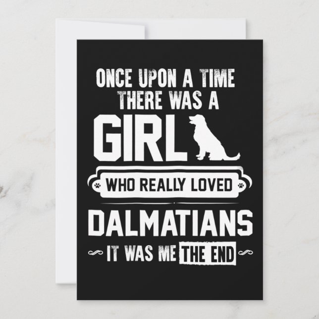 Wer wirklich liebte Dalmatiner Dankeskarte (Vorderseite)