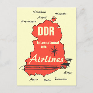 werbe Design Interflug DDR Postkarte