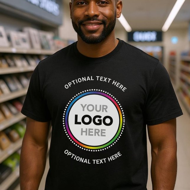 Werbe Geschäft T-Shirt - Logo und Text (Von Creator hochgeladen)