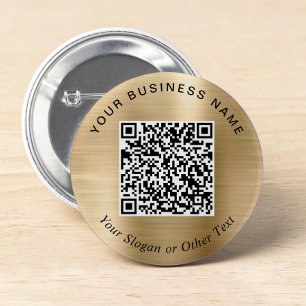 Werbe-Geschäfts-QR-Code Gold-Pin Button
