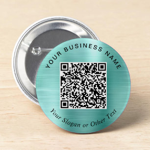 Werbe-Geschäfts-QR-Code Mintgrüne Nadel Button