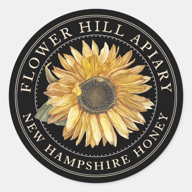 Werbe-Honig-Jar-Siegel oder -Gastgeschenk Runder Aufkleber (Vorderseite)