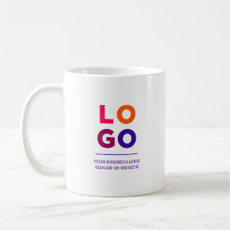 Werbe-Logo und Text Indigoblau für Unternehmen Kaffeetasse