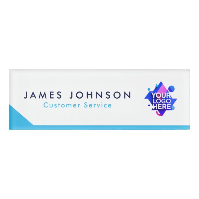 Werbe-Magnet-Name-Tag mit Firmenlogo Namenschild (Vorderseite)