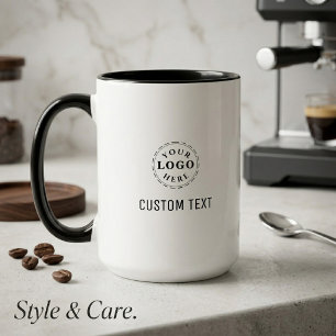 Werbe-Mug mit individuellem Text und Markenlogo Tasse