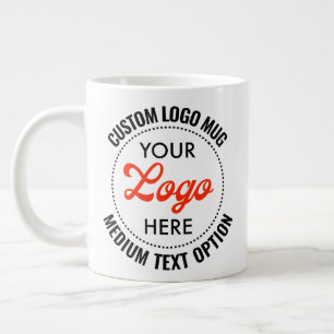 Werbe-Mug mit mittelgroßem Text und individuellem Jumbo-Tasse