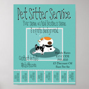 Werbe-Poster-Sitter-Service Poster