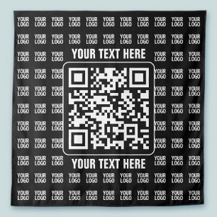 Werbe-QR-Code (editierbar) mit Logo-Muster Wandteppich