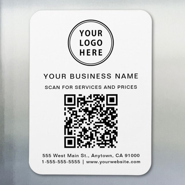 Werbe-QR-Code für Geschäftslogo Magnet (Von Creator hochgeladen)
