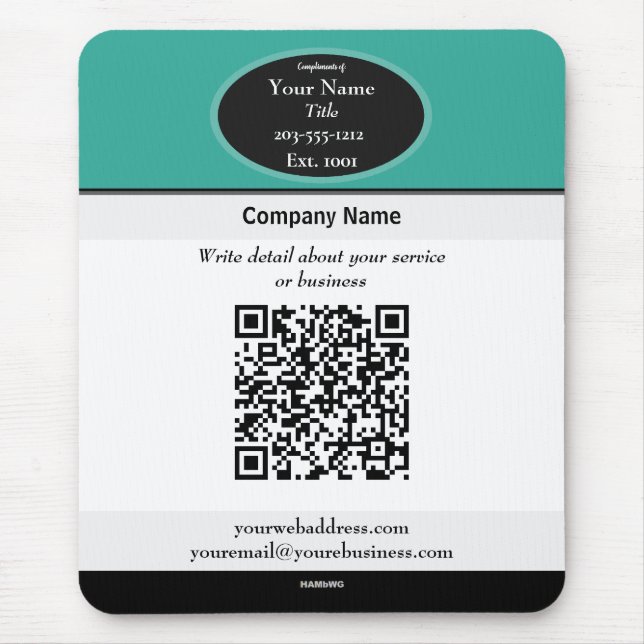 Werbe-QR-Code-Mauspad HAMByWG Mousepad (Vorne)
