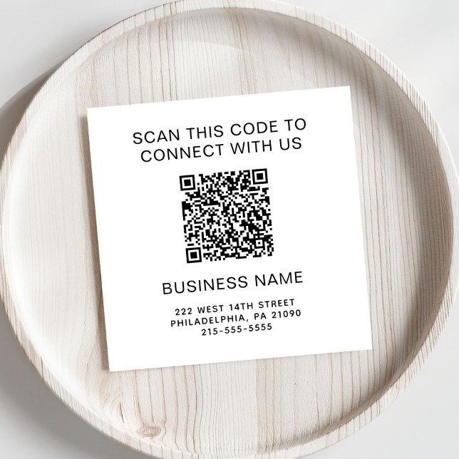 Werbe-QR-Code Serviette (Modern QR Code Company Promotional Napkins)