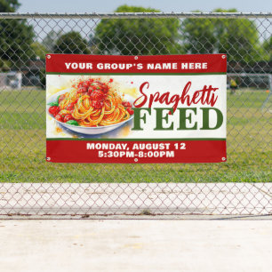 Werbe-Spaghetti-Fütterung Fundraiser Banner