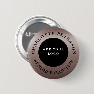Werbe-Tag für den benutzerdefinierten, metallbraun Button